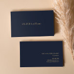 Minimalist Gold Navy Blue Simple Professional Business Card<br><div class="desc">Minimalist Gold Navy Blue Simple Professional Business Card</div>