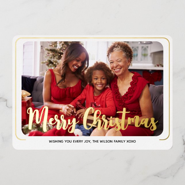 Minimalist Gold Photo Christmas (Front)
