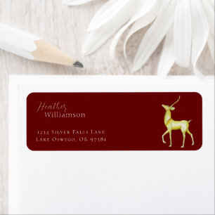 Minimalist Gold Reindeer Christmas Holiday