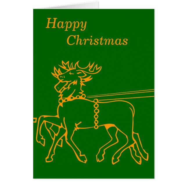 minimalist gold reindeer design for christmas (Front)