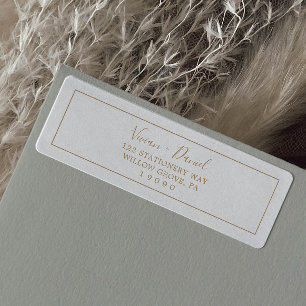 Minimalist Gold Return Address Label