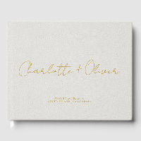 Minimalist Gold Script Personalised Wedding