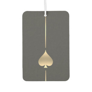 Minimalist Gold Spade Symbol Car Air Freshener