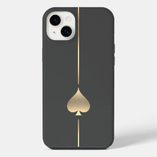 Minimalist Gold Spade Symbol iPhone Case