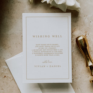 Minimalist Gold Typography Wishing Well Card