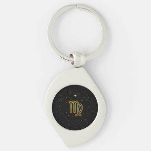 Minimalist Gold Virgo Zodiac Keychain