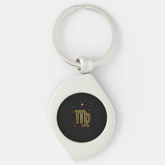 Minimalist Gold Virgo Zodiac Keychain