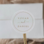 Minimalist Gold Wedding Envelope Seals<br><div class="desc">These minimalist gold wedding envelope seals are perfect for a simple wedding. The modern romantic design features classic gold and white typography paired with a rustic yet elegant calligraphy with vintage hand lettered style. Customisable in any colour. Keep the design simple and elegant, as is, or personalise it by adding...</div>