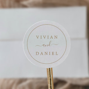 Minimalist Gold Wedding Envelope Seals