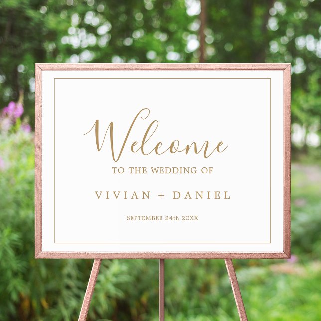 Minimalist Gold Wedding Welcome Poster (Creator Uploaded)