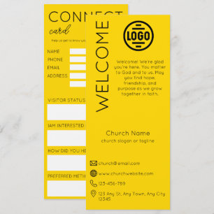 Minimalist Golden Church Connection Card