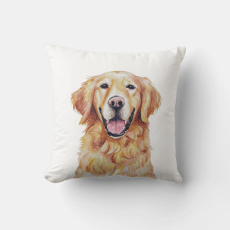 Minimalist Golden Retriever Dog Inspired Throw P Cushion