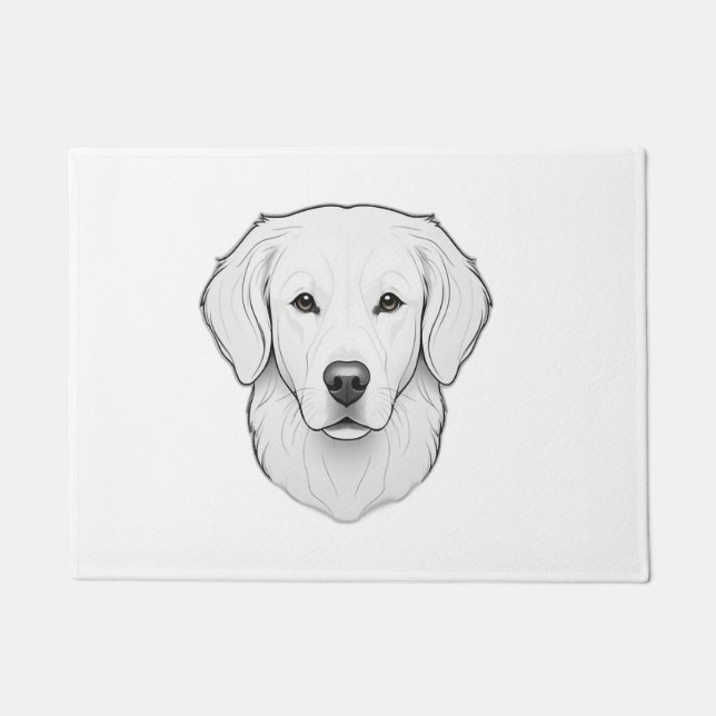 Minimalist Golden Retriever Doormat (Front)