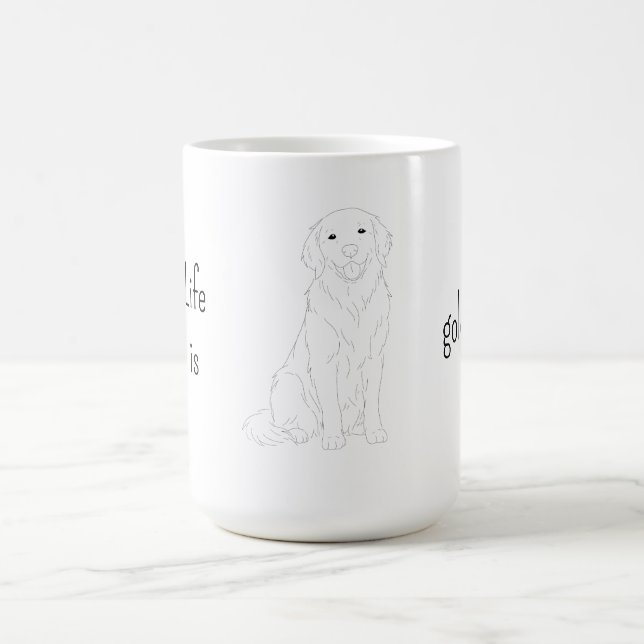 Minimalist Golden retriever lovers mug (Center)