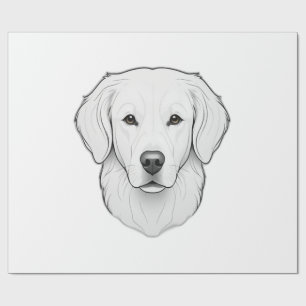 Minimalist Golden Retriever Wrapping Paper