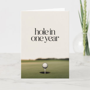 Minimalist Golf Birthday Card for men 