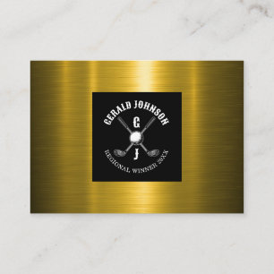 Minimalist Golf Monogram Design Business Card