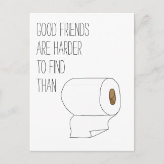 Minimalist good friends COVID 19 illustrated Postcard