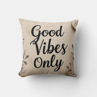 Minimalist Good Vibes Only Cushion