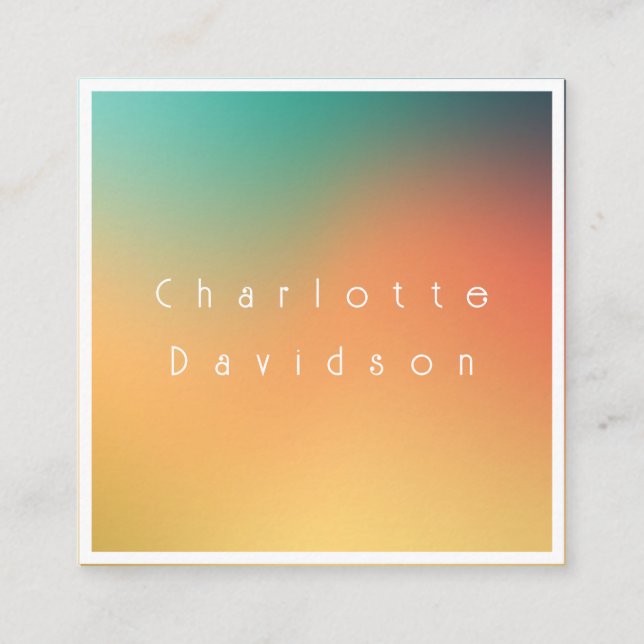 Minimalist Gradient Business Card (Front)