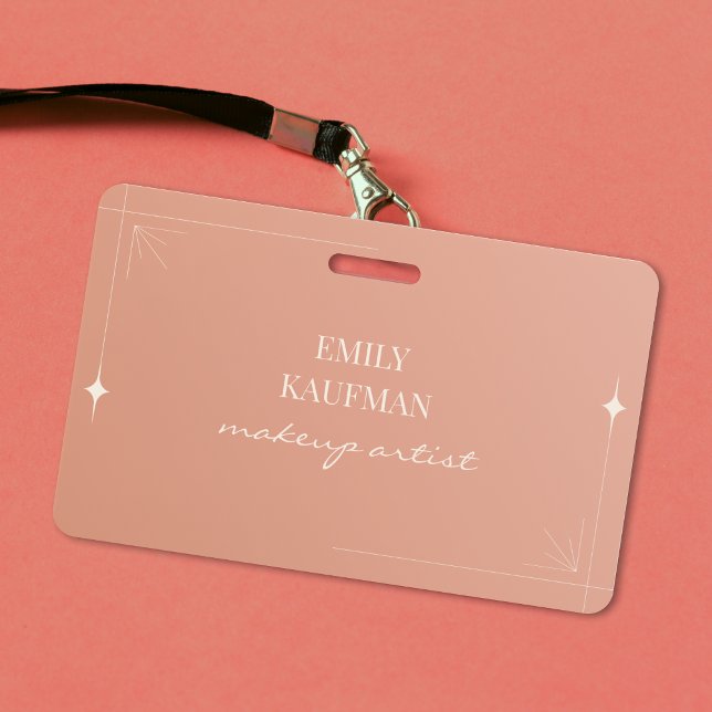 Minimalist Gradient Makeup Artist Business ID Badge (Creator Uploaded)
