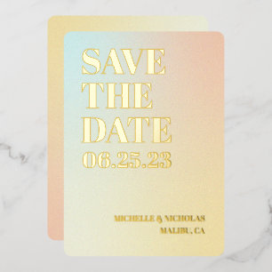 Minimalist Gradient Save the Date Card