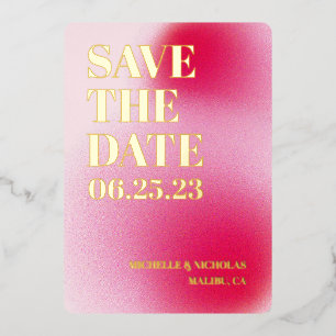 Minimalist Gradient Save the Date Card