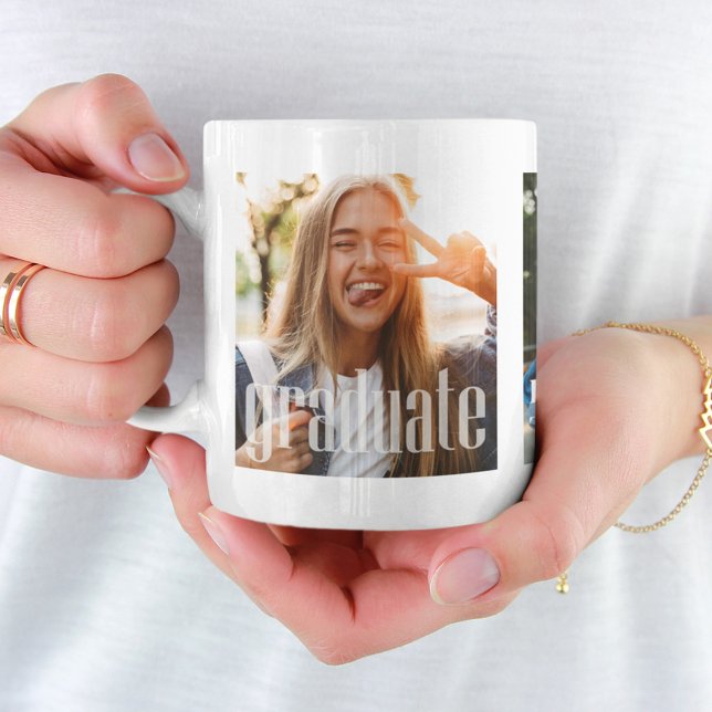 Minimalist Graduate Picture Simple Modern Photo  Coffee Mug (Creator Uploaded)