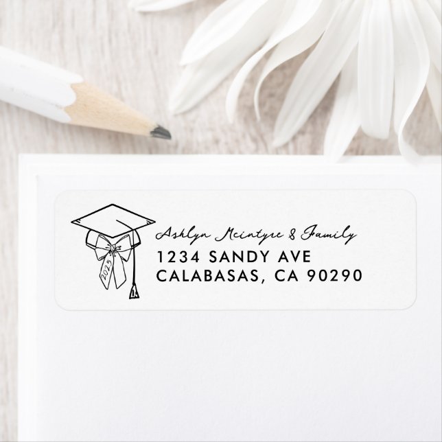 Minimalist Graduation Cap with Bow (Insitu)