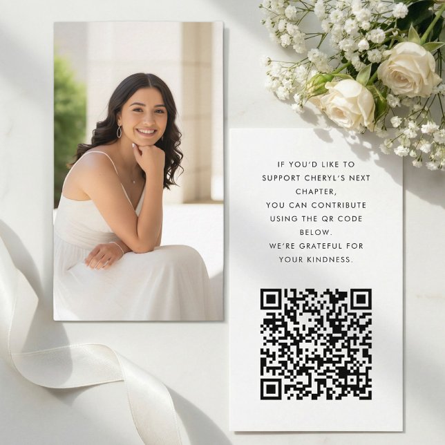 Minimalist Graduation Fund QR Enclosure Card (Creator Uploaded)