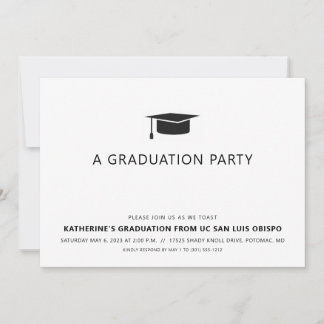Minimalist Graduation Invitation