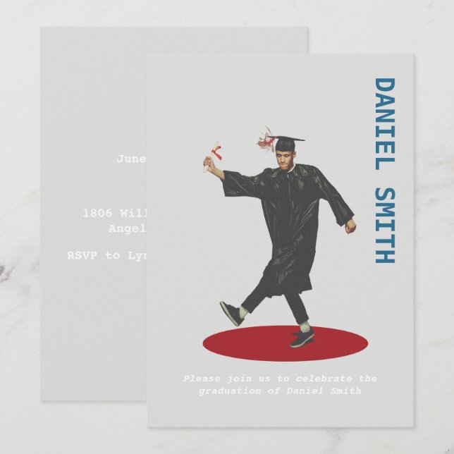 Minimalist Graduation Invitation (Front/Back)