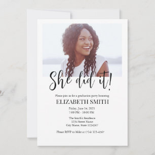 Minimalist Graduation Invitation Template 