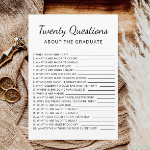 Minimalist Graduation Party Game Modern Graduate Holiday Card