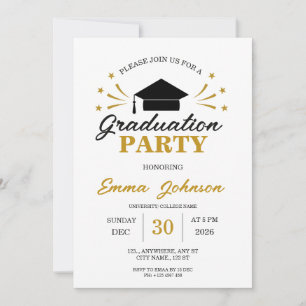 Minimalist Graduation Party Invitation