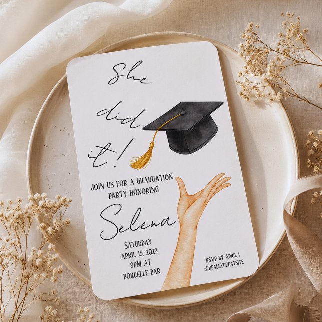 Minimalist Graduation Party Invitation (Creator Uploaded)