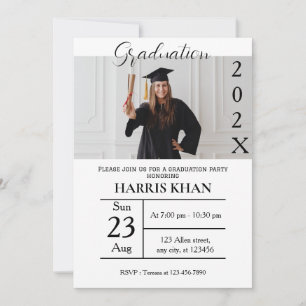 Minimalist Graduation Party     Invitation