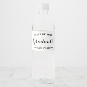 Minimalist Graduation Personalized Water Bottle Label