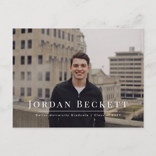 Minimalist Graduation Photo Announcement (Front)