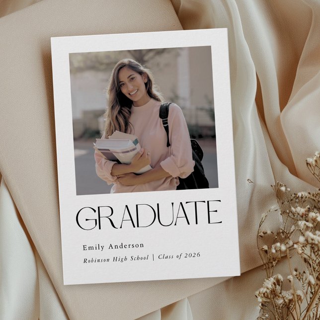 Minimalist Graduation Photo Announcement (Creator Uploaded)