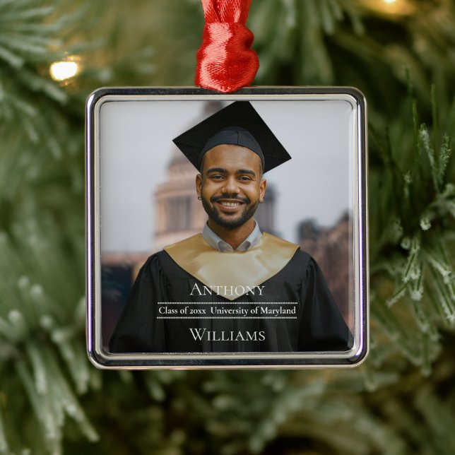 Minimalist Graduation Photo Metal Tree Decoration (Tree)