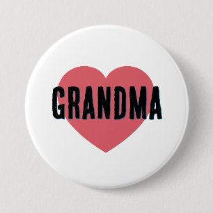 Minimalist grandma 7.5 cm round badge