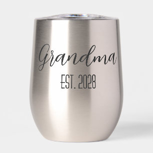 Minimalist Grandma Established Black Script Text
