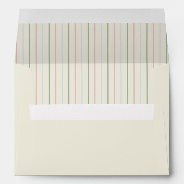 Minimalist Grandmillennial Stripes Envelope (Back (Bottom))