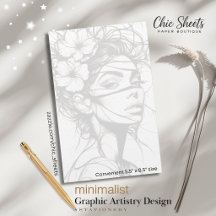 Minimalist Graphic Artistry Design Stationery