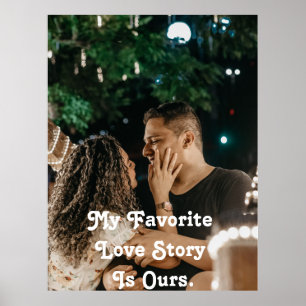 Minimalist Gratitude Couple Photo Love  Poster
