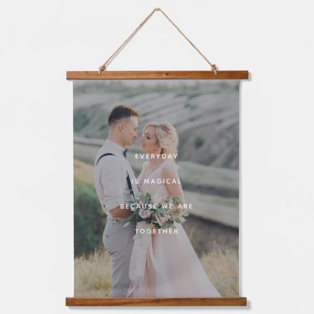 Minimalist Gratitude Photo Print Hanging Tapestry (Front)
