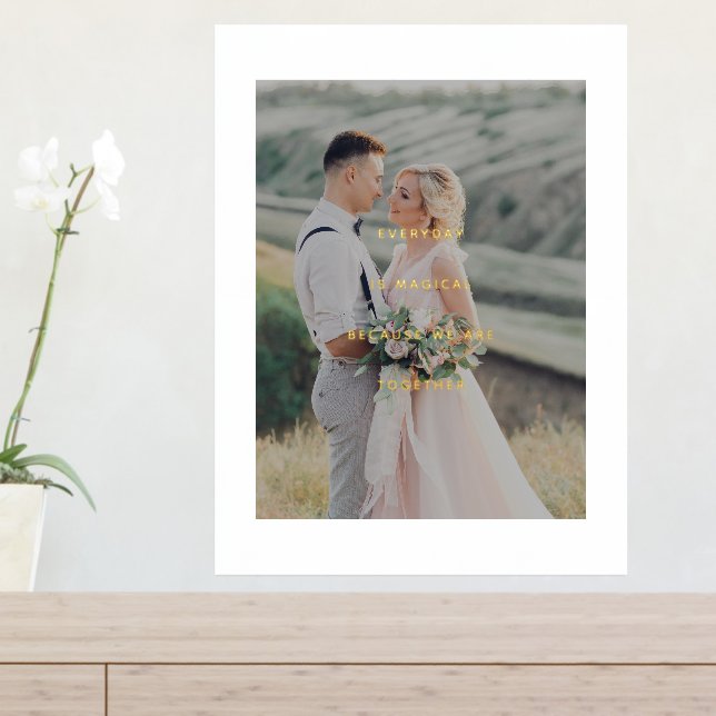 Minimalist Gratitude Photo wth Gold Foil Prints (In Situ (Entry Table))