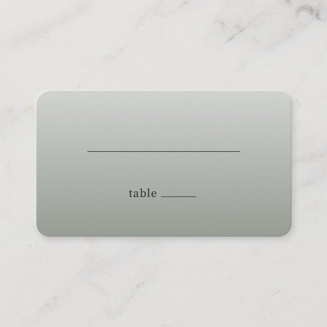 Minimalist Gray Line Divider Place Card (Front)