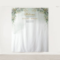 Minimalist green and gold Wedding backdrop